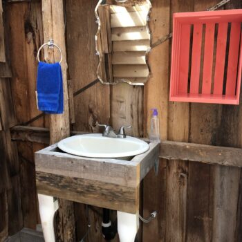 private bathroom sink for the yurt