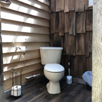 private bathroom toilet for the yurt